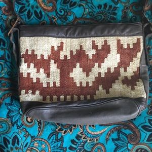 Leather/wool Tribal Woman’s Bag